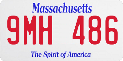 MA license plate 9MH486