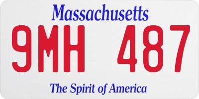 MA license plate 9MH487