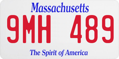 MA license plate 9MH489