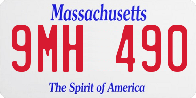 MA license plate 9MH490