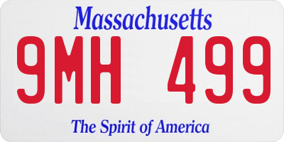 MA license plate 9MH499