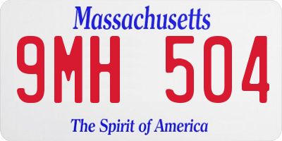 MA license plate 9MH504