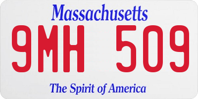 MA license plate 9MH509
