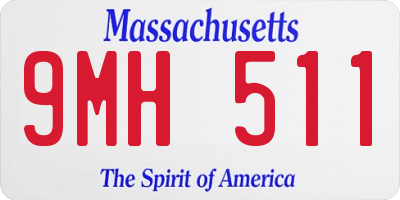 MA license plate 9MH511