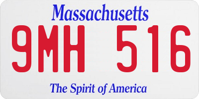 MA license plate 9MH516