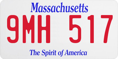 MA license plate 9MH517