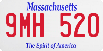 MA license plate 9MH520