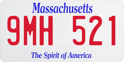 MA license plate 9MH521