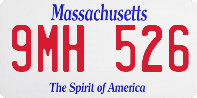MA license plate 9MH526