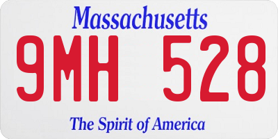 MA license plate 9MH528