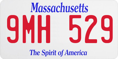 MA license plate 9MH529