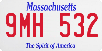 MA license plate 9MH532