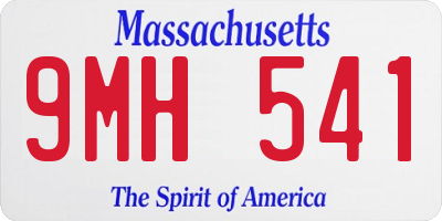 MA license plate 9MH541