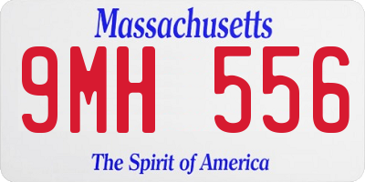 MA license plate 9MH556
