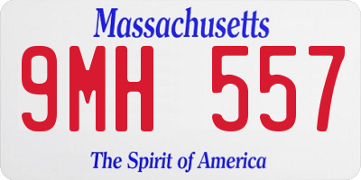 MA license plate 9MH557
