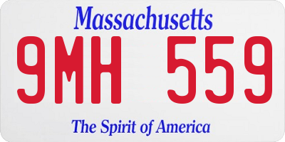 MA license plate 9MH559