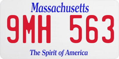 MA license plate 9MH563