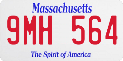 MA license plate 9MH564