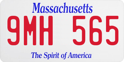 MA license plate 9MH565
