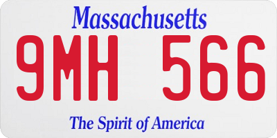 MA license plate 9MH566