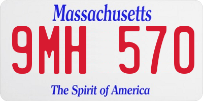 MA license plate 9MH570