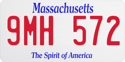 MA license plate 9MH572