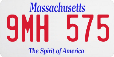 MA license plate 9MH575