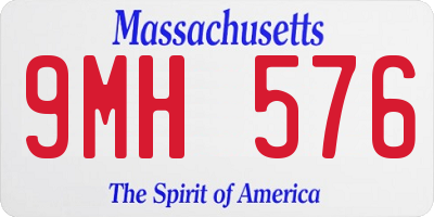 MA license plate 9MH576
