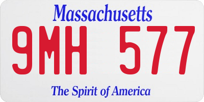 MA license plate 9MH577