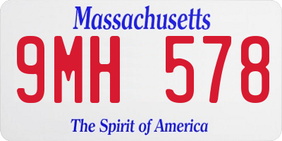 MA license plate 9MH578