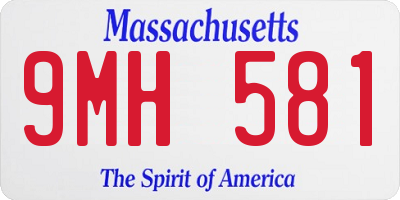 MA license plate 9MH581