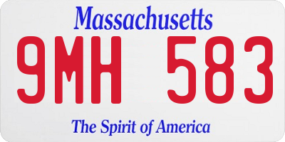 MA license plate 9MH583
