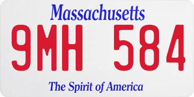 MA license plate 9MH584