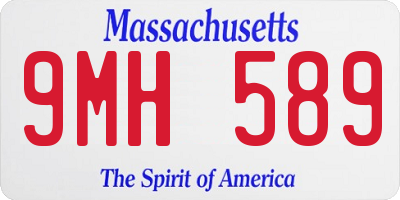 MA license plate 9MH589