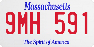 MA license plate 9MH591