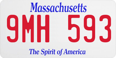 MA license plate 9MH593