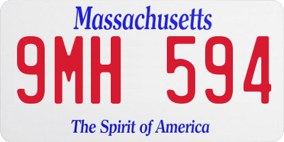 MA license plate 9MH594