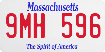 MA license plate 9MH596