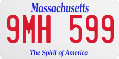 MA license plate 9MH599