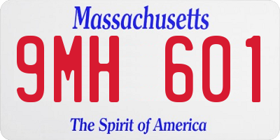 MA license plate 9MH601