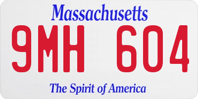 MA license plate 9MH604