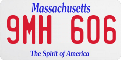 MA license plate 9MH606