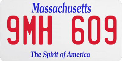 MA license plate 9MH609