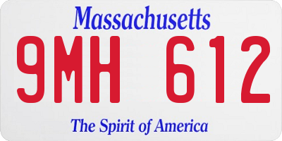 MA license plate 9MH612
