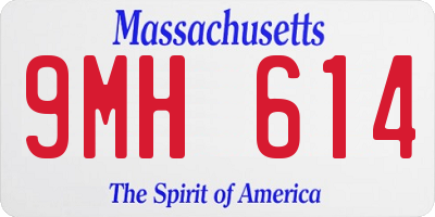 MA license plate 9MH614