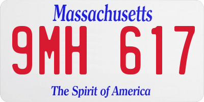 MA license plate 9MH617