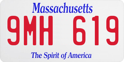 MA license plate 9MH619