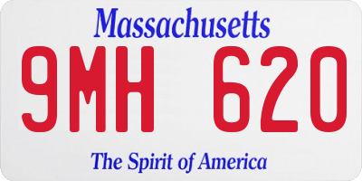 MA license plate 9MH620