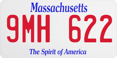 MA license plate 9MH622