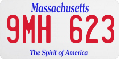 MA license plate 9MH623